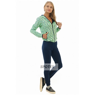 1Спортивный костюм подросток  для девочки 173-1BT микс зеленый эластан-стрейч