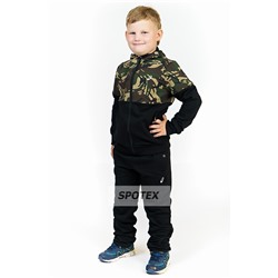 1Спортивный костюм детский трикотаж M-601-2 черный