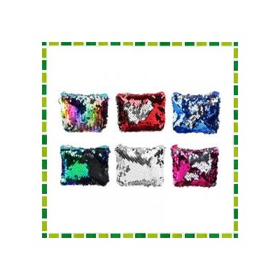 PAVO Сумочка для мелочи с пайетками, полиэстер, пластик, 11х8х3см, 6 цветов