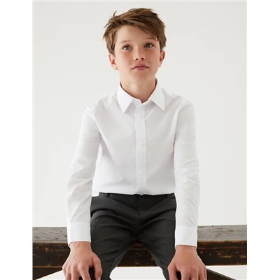 3pk Boys' Easy Dressing Easy Iron School Shirts (3-18 Yrs)