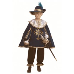 Детский карнавальный костюм МУШКЕТЁР синий (зв. маскарад) 401-2