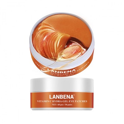 (без коробки)Lanbena Vitamin C Hydra-Gel Eye Patches Гидрогелевые патчи для глаз с витамином С, 60 шт