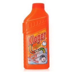 Средство Kloger Turbo для чистки засоров, 500 мл.