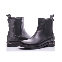 Женские кожаные ботинки V.Arimany V1209 Черн+Мелк. Серебро: Под заказ