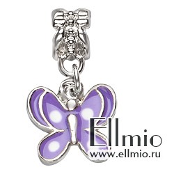 Подвеска фиолетовая бабочка с эмалью
