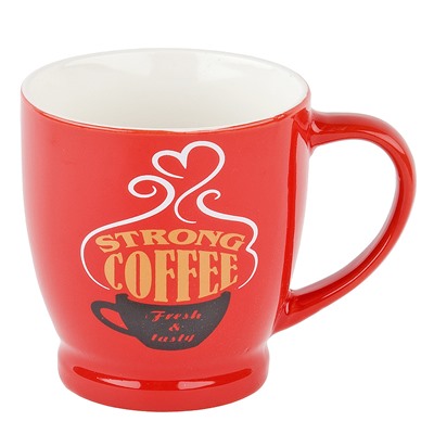 Кружка керамическая "Чашка кофе" v=230мл. (4вида) (min12) (транспортная упаковка)