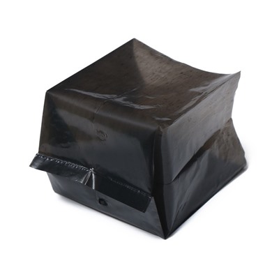 Пакет для рассады, 0.3 л, 13 × 7 см, полиэтилен толщиной 50 мкм, с перфорацией, чёрный, Greengo
