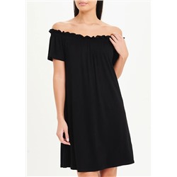 Black Jersey Bardot Dress
