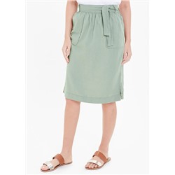 Belted Linen Skirt