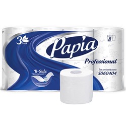 Туалетная бумага Papia 3 слоя, 8 шт