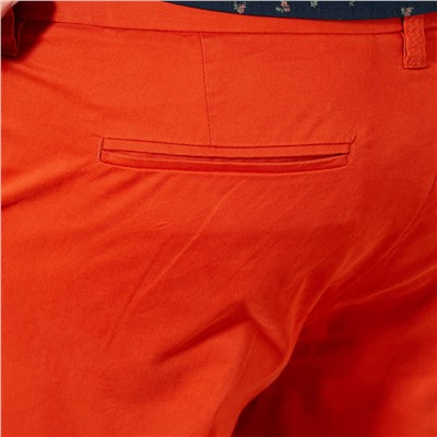 Зауженные брюки-чинос из эластичного твила - оранжевый