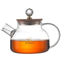 Заварочный чайник Zeidan Z-4471 боросиликатного стекло 800мл крышка бамбук (12) оптом