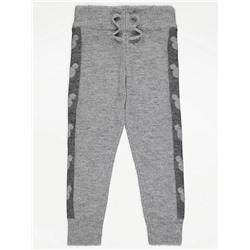 Disney Mickey Mouse Grey Knitted Side Detail Joggers