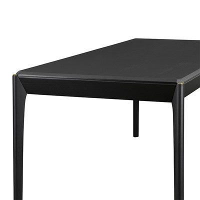 Стол обеденный Aska, 85х180 см, черный