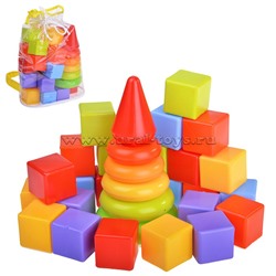 Радуга Набор: пирамида, кубики