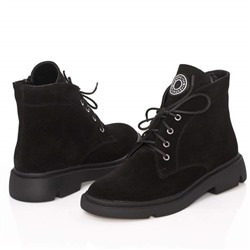 Женские кожаные ботинки DeLis DeL2107 Черный замша: Под заказ