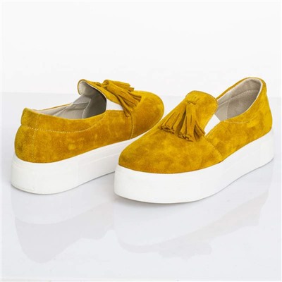 Женские кожаные слипоны Shik Shoes Shik 9130 Желтый замша: Под заказ