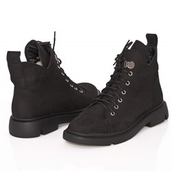 Женские кожаные ботинки DeLis DeL2104 Черный нубук: Под заказ