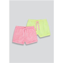 Girls 2 Pack Floral Shorts (4-13yrs)