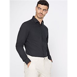 Black Slim Fit Long Sleeve Shirt 2 Pack