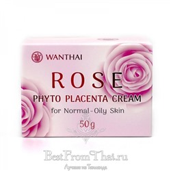 Крем с плацентой розы для нормальной и жирной кожи Wanthai Rose Placenta Cream 50g