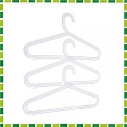 Набор вешалок плоских р.48-50, 3шт, цветные/белые, пластик, арт. Р2914НС3