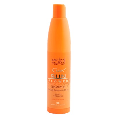 Шампунь для волос CUREX sun flower, увлажнение и питание с UV-фильтром, 300 ml