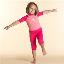 Комбинезон для плавания солнцезащитный детский с короткими рукавами
