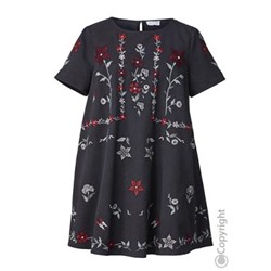 Da. Kleid mit Stickerei Время выкупа ВЫКУПАТЬ СРАЗУ, Выкуп возможен в случае ВЫКУП БЕЗ ИЗМЕНЕНИЯ ЦЕНЫ, Размер Gr. 42, Цвет marine, Бренд Angel of Style by Happy Size