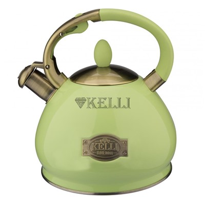 Чайник Kelli KL-4547 металлический обьем 3,0л теплоемкое капсульное цвет-салатовый(12) оптом
