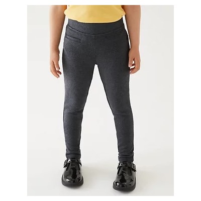 Girls' Skinny Leg Knitted School Trousers (2-18 Yrs)