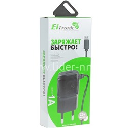 СЗУ ELTRONIC Micro USB (1000mAh) в коробке (черный)