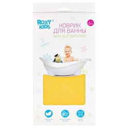 ROXY-KIDS Коврик резиновый антискользящий для ванны 35x76см, желтый
