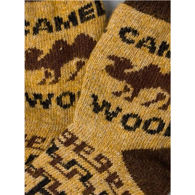 Носки шерстяные мужские, camel wool, коричневый (размер универсальный)