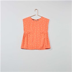 Блузка с рисунком - оранжевый