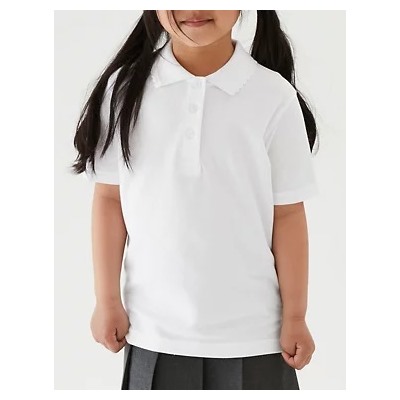 2pk Girls' Stain Resist School Polo Shirts (2-16 Yrs)