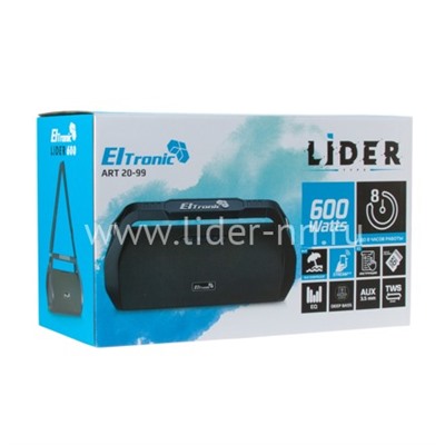 Колонка  ELTRONIC LIDER 600 (20-99) TWS (черный)