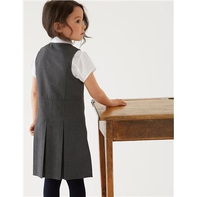 Girls' Plus Fit Pleated School Pinafore (2-12 Yrs)