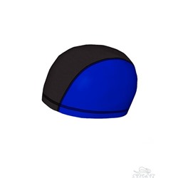 Шапочка для бассейна с черной полосой синяя 0902