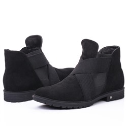 Женские кожаные ботинки Tacchi Grande TG3156 1V Черный Замш: Под заказ