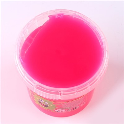 Слайм Плюх, с шариками, контейнер 140 гр., розовый
