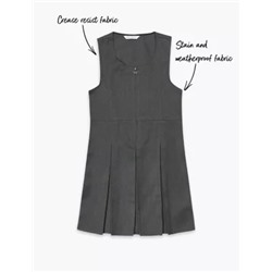 Girls' Plus Fit Pleated School Pinafore (2-12 Yrs)