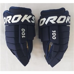 Перчатки для хоккея 100 детские темно-синие OROKS
