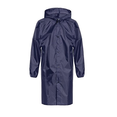 Дождевик-плащ RA-845 цвет-синий размер-L на молнии и кнопках, с карманами, рукава на резинке,  оптом