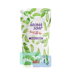 Мыло жидкое для рук Aroma soap Белый чай и Алоэ, дой-пак 1000 мл