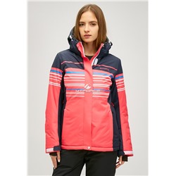 Женская зимняя горнолыжная куртка розового цвета 1856R