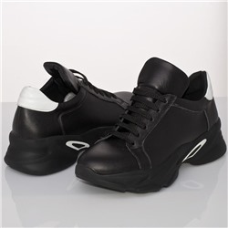 Женские кожаные кроссовки V.Arimany V1285 Черный+Белый: Под заказ