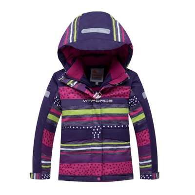 Подростковый для девочки зимний горнолыжный костюм темно-фиолетового цвета 8930TF