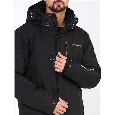 Мужская зимняя горнолыжная куртка большого размера черного цвета 19471Ch