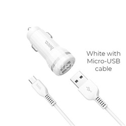 АЗУ Micro USB+2 USB выхода (2400mAh) HOCO Z27 (белый)